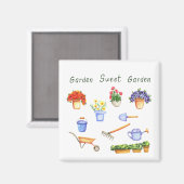 ロマンチック私は私の花を愛するミニマリストかわいい マグネット (正面/裏面)