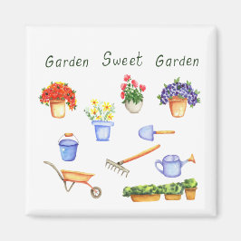 ロマンチック私は私の花を愛するミニマリストかわいい マグネット