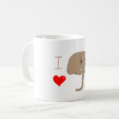 ロマンチック私は象コーヒーマグ大好き コーヒーマグカップ (正面左)