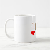 ロマンチック私は象コーヒーマグ大好き コーヒーマグカップ (左)