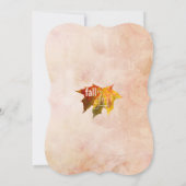 ロマンチック秋インラブレースオールド紙結婚ズ 招待状 (裏面)