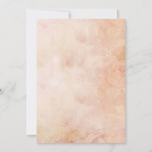 ロマンチック秋インラブロマンチック結婚式招待状 招待状 (裏面)