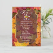 ロマンチック秋インラブ結婚式招待状 招待状 (スタンド正面)