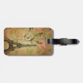 ロマンチック秋秋ダマスクパリエッフェルタワー ラゲッジタグ (裏面横)