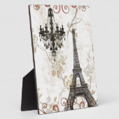ロマンチック秋紅葉パリエッフェルタワー フォトプラーク (側面)