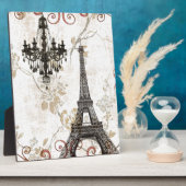 ロマンチック秋紅葉パリエッフェルタワー フォトプラーク (側面)