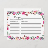 ロマンチック童話ブライダルシャワーレシピカード ポストカード (正面/裏面)