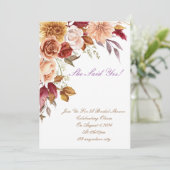 ロマンチック紅葉ブライダルシャワー招待カード 招待状 (スタンド正面)