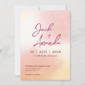 ロマンチック素晴らしな水の色結婚式招待状 招待状 (正面)