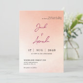 ロマンチック素晴らしな水の色結婚式招待状 招待状 (スタンド正面)