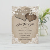 ロマンチック素朴なカントリーシャビーシック結婚ズ セーブザデート (スタンド正面)