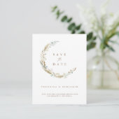 ロマンチック素朴なスクリプト写真の日付カードを保存 (スタンド正面)