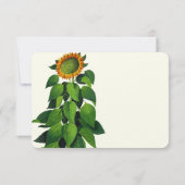 ロマンチック素朴なヒマワリ結婚式招待状 招待状 (裏面)