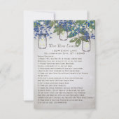 ロマンチック素朴なメイソンの瓶が星の下に 招待状 (正面)