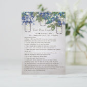 ロマンチック素朴なメイソンの瓶が星の下に 招待状 (スタンド正面)