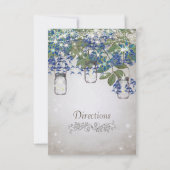 ロマンチック素朴なメイソンの瓶が星の下に 招待状 (裏面)