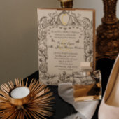 ロマンチック素朴なヴィンテージビーハイブススクロール花 招待状