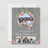 ロマンチック素朴な休日4写真コラージクリスマス (正面)