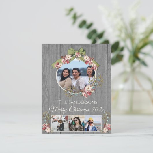 ロマンチック素朴な休日4写真コラージクリスマス (スタンド正面)