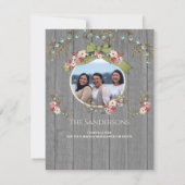 ロマンチック素朴な休日4写真コラージクリスマス (裏面)