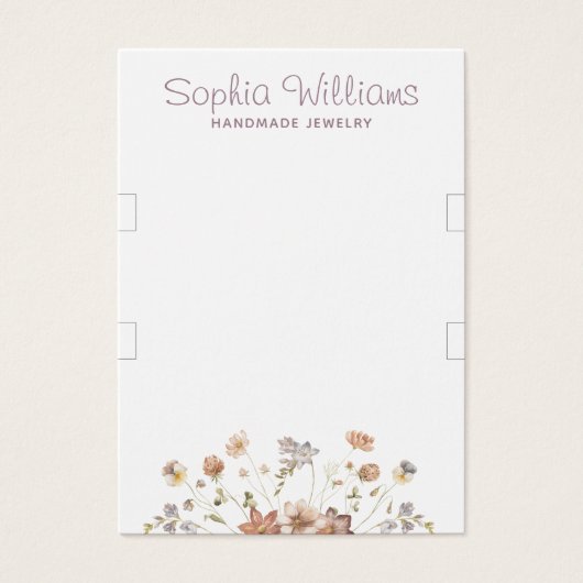 ロマンチック素朴な友人のブレスレット表示カード (正面)