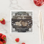 ロマンチック素朴な田舎の結婚式 スタンダードカクテルナプキン (インサイチュ)