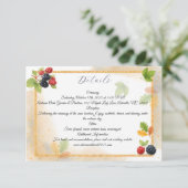 ロマンチック素朴な秋のベリ結婚ーの写真バック エンクロージャーカード (スタンド正面)