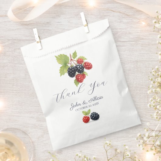 ロマンチック素朴な秋のベリ結婚ーの写真バック フェイバーバッグ (クリップ留めされた状態)