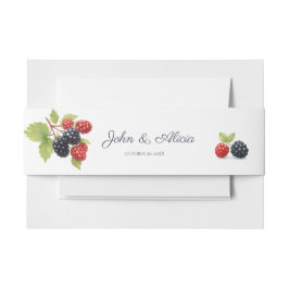 ロマンチック素朴な秋のベリ結婚ーの写真バック 招待状ベリーバンド