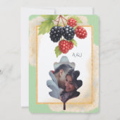 ロマンチック素朴な秋のベリ結婚ーの写真バック 招待状 (裏面)