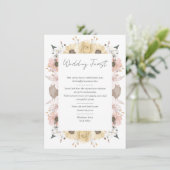 ロマンチック素朴な結婚フローラのテーブル番号メニュー メニュー (スタンド正面)