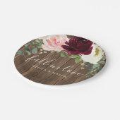 ロマンチック素朴な緑のブライダルシャワープレート ペーパープレート (アングル)