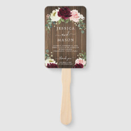 ロマンチック素朴な緑の結婚式 プログラムファン ハンドファン