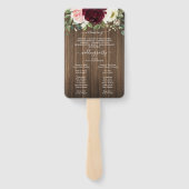 ロマンチック素朴な緑の結婚式 プログラムファン ハンドファン (裏面)