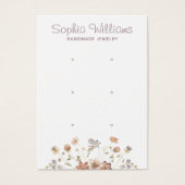 ロマンチック素朴な花のトリプルスタッド表示カード (正面)