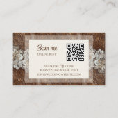 ロマンチック素朴な西カントリーレザーとレース エンクロージャーカード (正面)