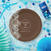 ロマンチック素朴な西カントリーレザーとレース ペーパープレート (パーティー)