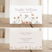 ロマンチック素朴な野花 名刺