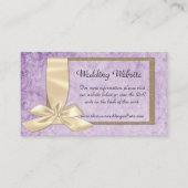 ロマンチック素朴バイオレ結婚ーのウェブサイト エンクロージャーカード (正面)