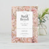 ロマンチック素朴ピンク&ホワイトフローラブライダルブランチ 招待状 (スタンド正面)