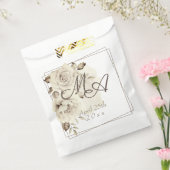 ロマンチック素朴白バラ結婚ズ フェイバーバッグ (封をした状態)