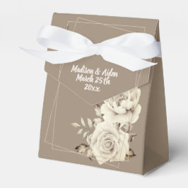 ロマンチック素朴白バラ結婚ズ フェイバーボックス