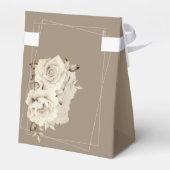 ロマンチック素朴白バラ結婚ズ フェイバーボックス (裏面サイド)