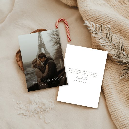 ロマンチック結婚したなクリスマスの写真 シーズンカード