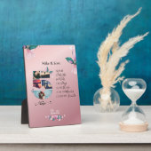 ロマンチック結婚したカップル記念日フォトコラージュ フォトプラーク (側面)