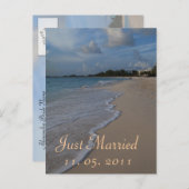 ロマンチック結婚たった今結婚しました発表 案内ポストカード (正面/裏面)