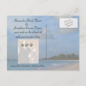 ロマンチック結婚たった今結婚しました発表 案内ポストカード (裏面)