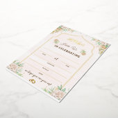 ロマンチック結婚なウェディングレセプション招待状 箔招待状 (回転した状態)