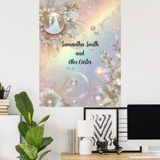 ロマンチック結婚なカップル ポスター (ホームオフィス)