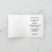 ロマンチック結婚なカップル 招待状 (内部)